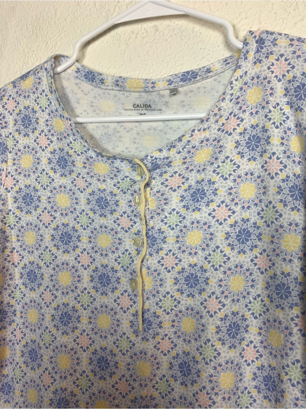 Calida Mandela print long sleeve top size xs sleepwear pajama - Picture 3 of 7